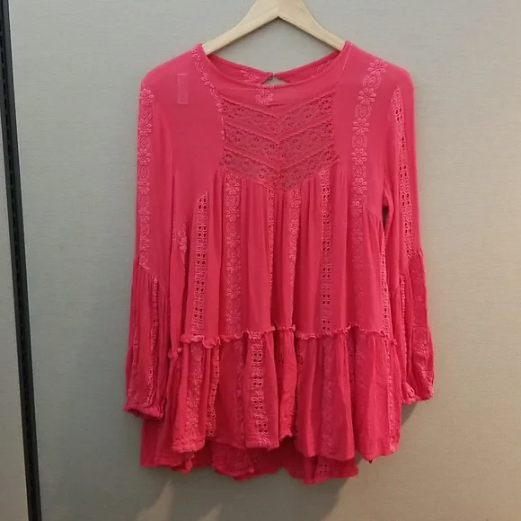 Free People Sweetest Dream Pink Tunic Size XS - Picture 2 of 15